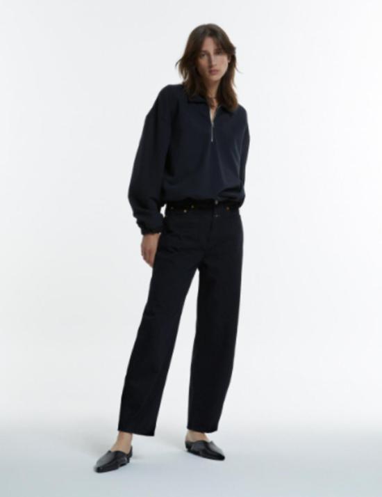  클로즈드 데님 팬츠 닫힌 파이나 와이드 레그 진