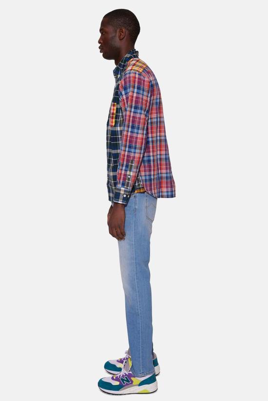  Original Madras Trading Company 긴팔 셔츠 오리지널 마드라스 트레이딩 컴퍼니 컨트라스팅  레드/블랙 멀티 체크 - OTHER BRANDS