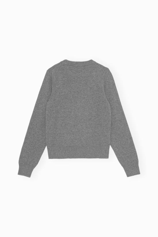  가니 스웨터 Ganni Graphic Bear  그레이 퀼 - GANNI