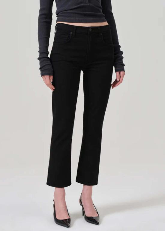  시티즌 오브 휴머니티 데님 팬츠 이솔라 크롭 부츠 블랙 - CITIZEN OF HUMANITY