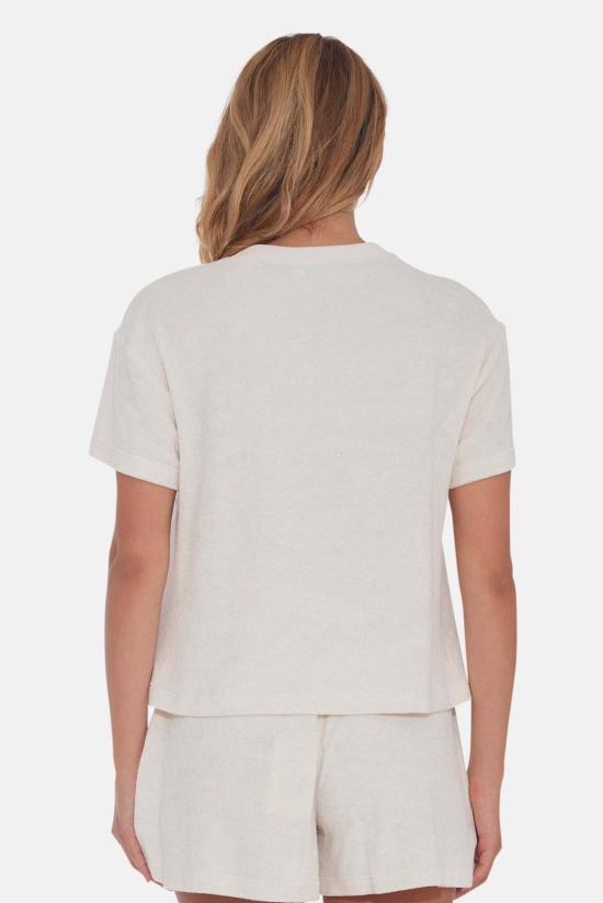  더 타일 클럽 반팔 티셔츠 타일 클럽 노바 테리 티 아이보리 - THE TILE CLUB