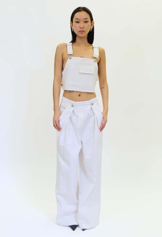  더 엔케이씨 스토어 스트레이트 팬츠 Nkc Burle Deconstructed Pant White
