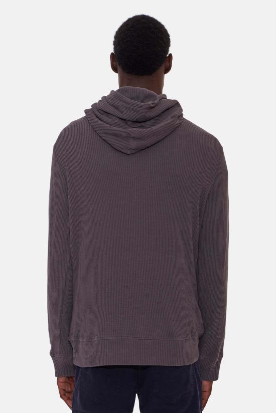  Blue&Cream 후드 티셔츠 블루&크림 와플 후드 숯색 - BLUE&CREAM