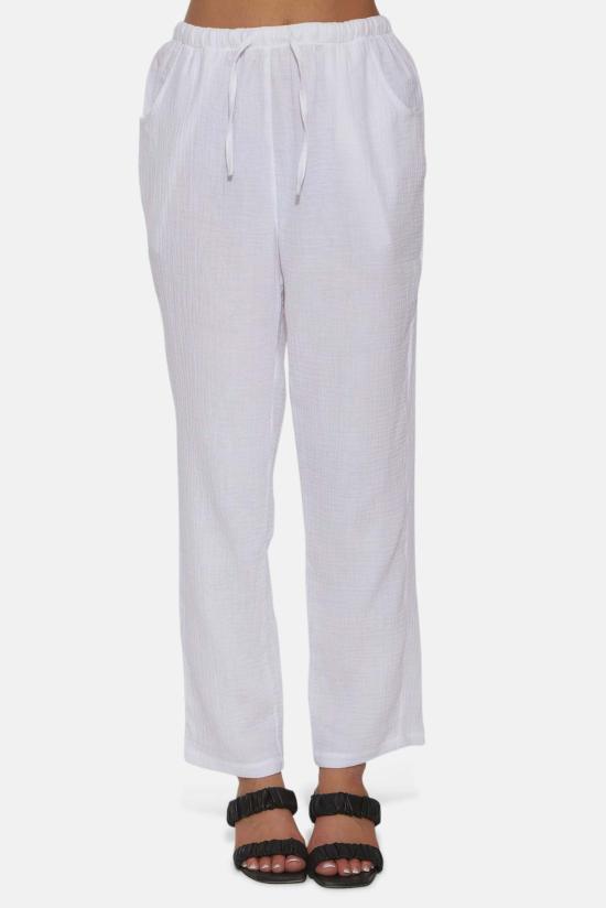  더 타일 클럽 스트레이트 팬츠 WVBCWMNS302B WHITE