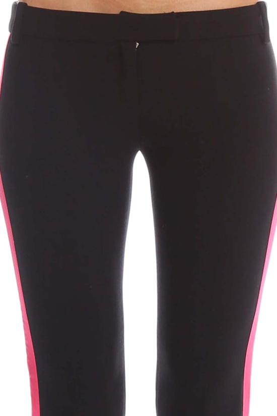  발망 스트레이트 팬츠 피에르  팬츠 블랙/푸시아 - BALMAIN