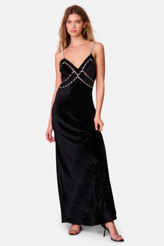  러브쉐이크팬시 롱 원피스 D2496 2222 BLACK