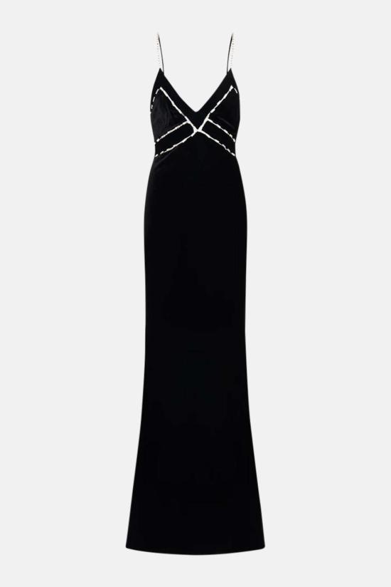  러브쉐이크팬시 롱 원피스 러브 쉑 팬시 코리노 드레스 블랙 - LOVESHACKFANCY