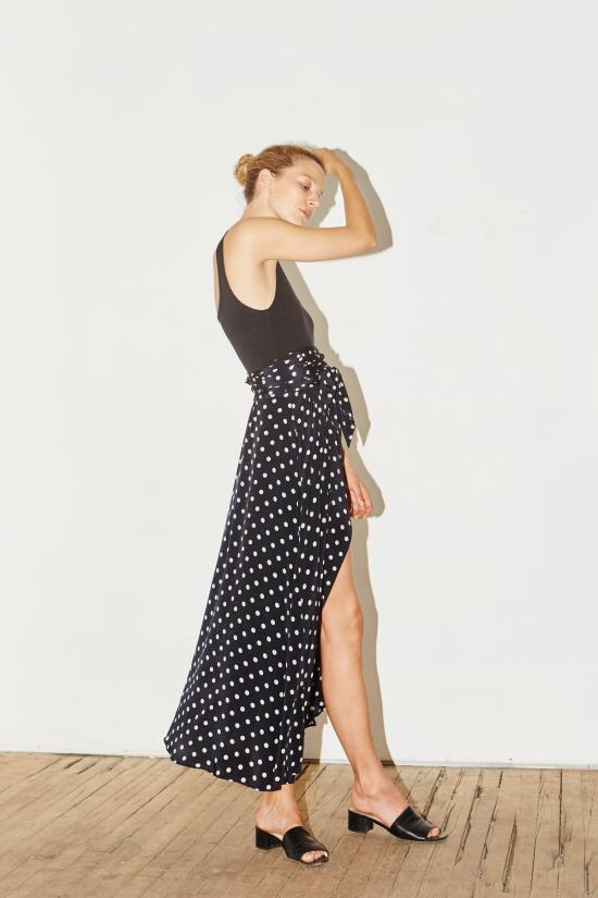  다두라 롱 스커트 다투라 실크 알마 스커트 폴카 - DATURA