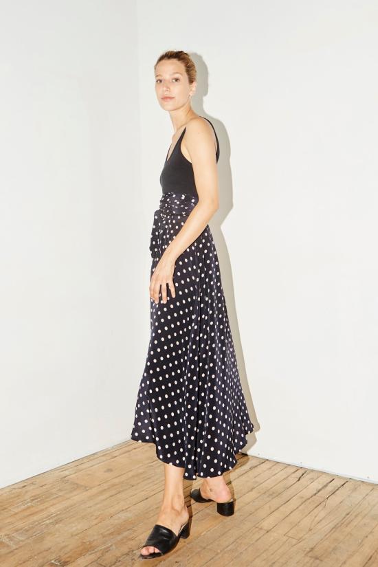  다두라 롱 스커트 다투라 실크 알마 스커트 폴카 - DATURA