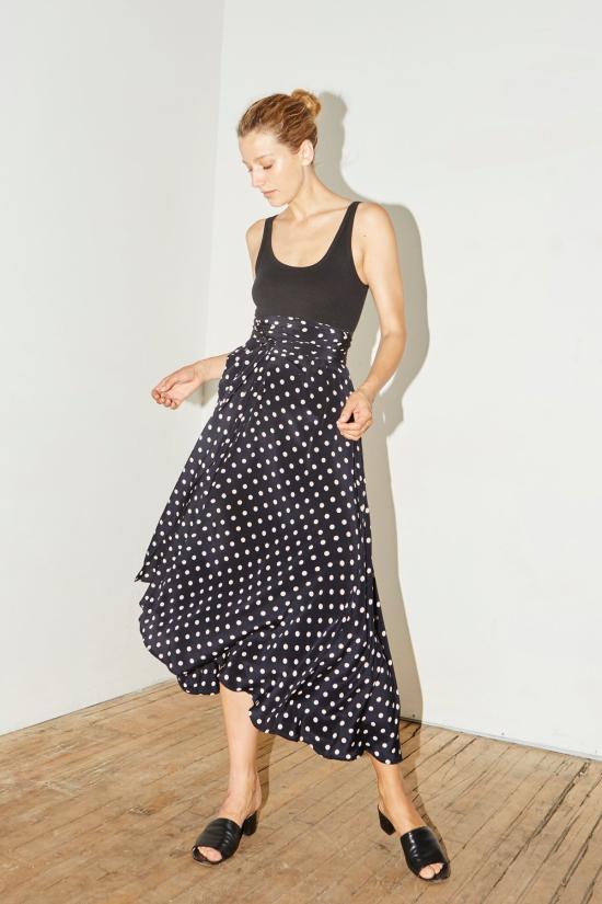  다두라 롱 스커트 다투라 실크 알마 스커트 폴카