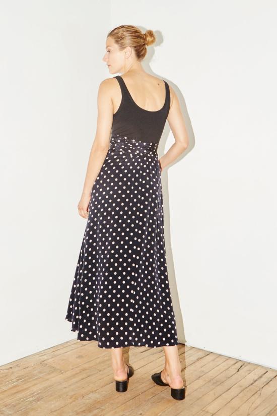  다두라 롱 스커트 다투라 실크 알마 스커트 폴카 - DATURA