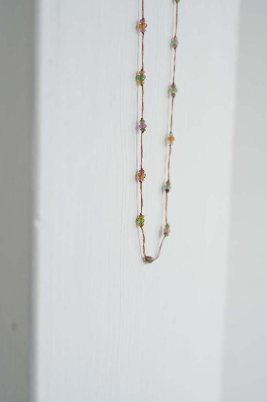  쉐어링 목걸이/팬던트 루피 투르말린 3개 목걸이 베이지/멀티 공유 - SHARING