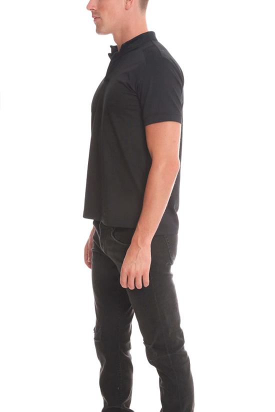  블루&크림 폴로 티셔츠 밀리터리 팝 칼라 폴로 블랙 - BLUE&CREAM