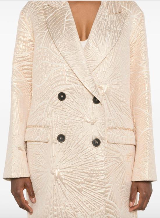  포르테포르테 케이프 포르테 포르테 골든 선라이즈 자카드 코트 골드 - FORTE FORTE