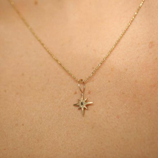  마라 카리조 스칼리세 목걸이/팬던트 마라 노스 스타 펜던트 14K/블랙 다이아몬드 - MARA CARRIZO SCALISE