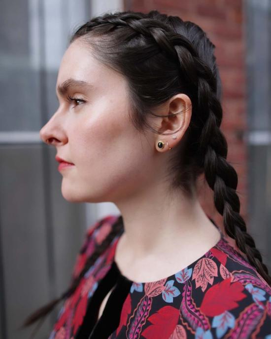  아난다 칼사 주얼리 이어링 Ananda Khalsa 로즈컷 다이아몬드 스터드  블랙