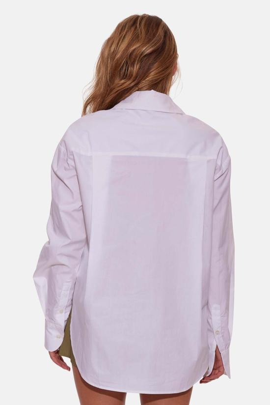  블루&크림 셔츠 포피 버튼다운 팝린 셔츠 화이트 - BLUE&CREAM