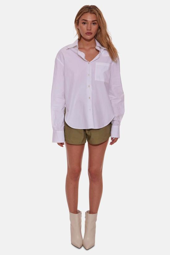  블루&크림 셔츠 포피 버튼다운 팝린 셔츠 화이트 - BLUE&CREAM