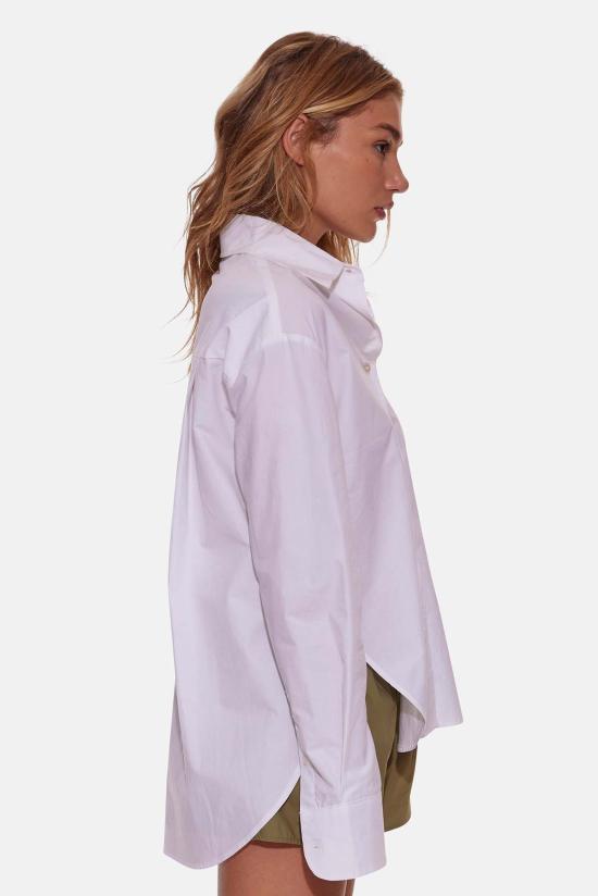  블루&크림 셔츠 포피 버튼다운 팝린 셔츠 화이트 - BLUE&CREAM