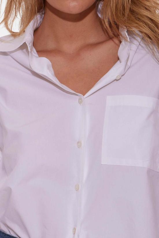  블루&크림 셔츠 포피 버튼다운 팝린 셔츠 화이트 - BLUE&CREAM