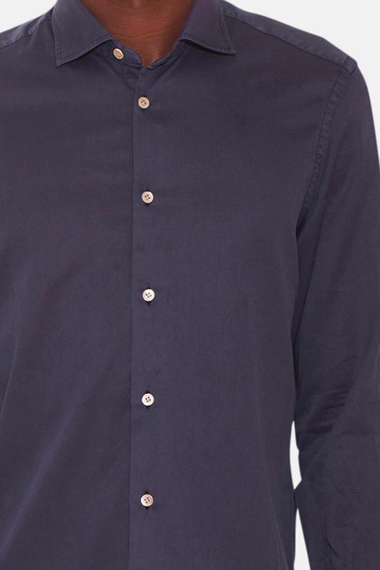  볼리올리 긴팔 셔츠 Boglioli 가먼트 다이드 텐셀  워시드 네이비 - BOGLIOLI