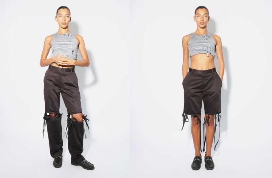  Banzo 스트레이트 팬츠 반조 타이 팬츠 블랙 - OTHER BRANDS