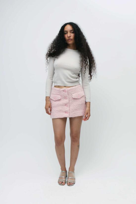  유한왕 숏 스커트 푹신푹신 미니스커트 핑크