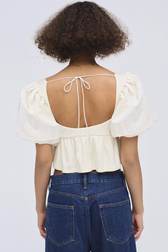  포러브앤레몬스 블라우스 포 러브 앤 레몬스 발렌시아 탑 크림 - FOR LOVE & LEMONS