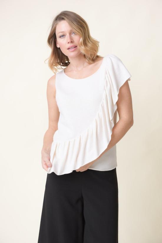  Ryan Roche 블라우스 라이언 로슈 러플 탑 - OTHER BRANDS