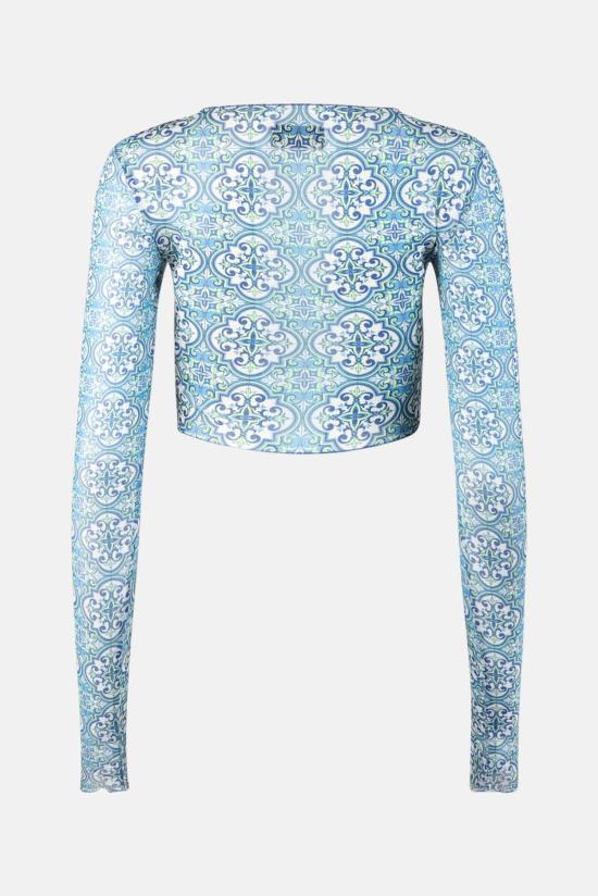  알티에이 긴팔 티셔츠 Rt A 토마스 탑 라임 아줄레 - RTA