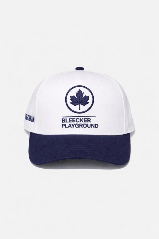  블루&크림 볼캡 블리커 플레이그라운드 스냅백 화이트/네이비