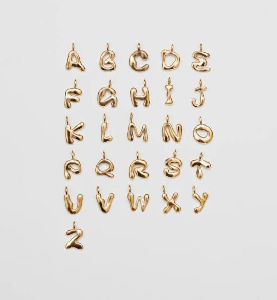  울프 시러스 목걸이/팬던트 울프 서커스 알파벳 매력 14k 골드 도금