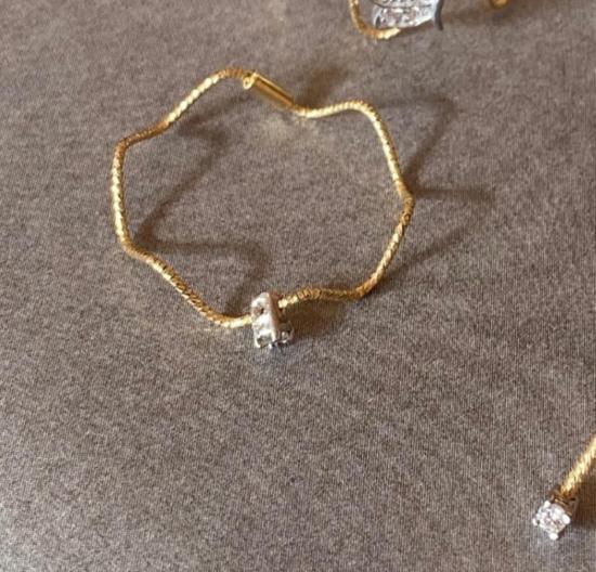  Ritique 반지 리티크 웨이브 다이아몬드 링 18k 옐로우 골드 - OTHER BRANDS