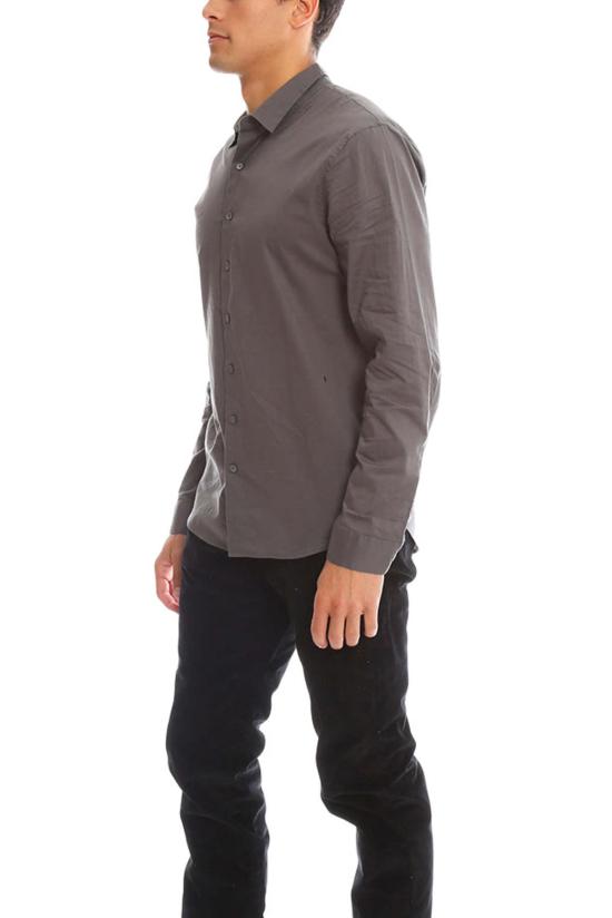  ATM 긴팔 셔츠 Atm 버튼 다운 드레스  차콜 - ATM