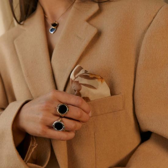  타린 토마스 반지 머큐리 링 옐로우 골드/스털링 실버/옐로우 브라스