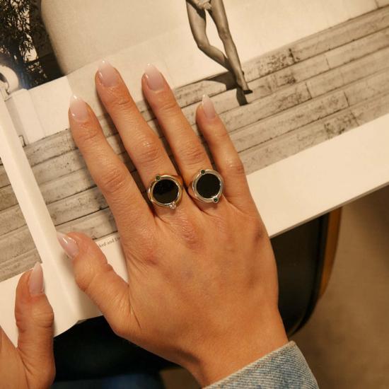  타린 토마스 반지 머큐리 링 옐로우 골드/스털링 실버/옐로우 브라스 - TARIN THOMAS