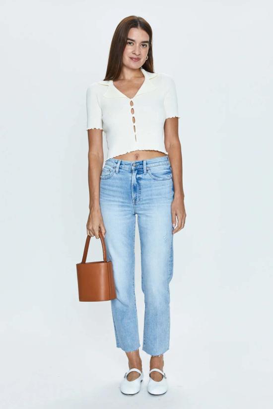  피스톨라 데님 팬츠 찰리 하이 라이즈 클래식 스트레이트 샬레 빈티지 - PISTOLA