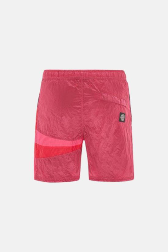  스톤 아일랜드 숏팬츠 스톤아일랜드 에코닐 나일론 메탈 스타 인레이 반바지 사이클라멘 - STONE ISLAND