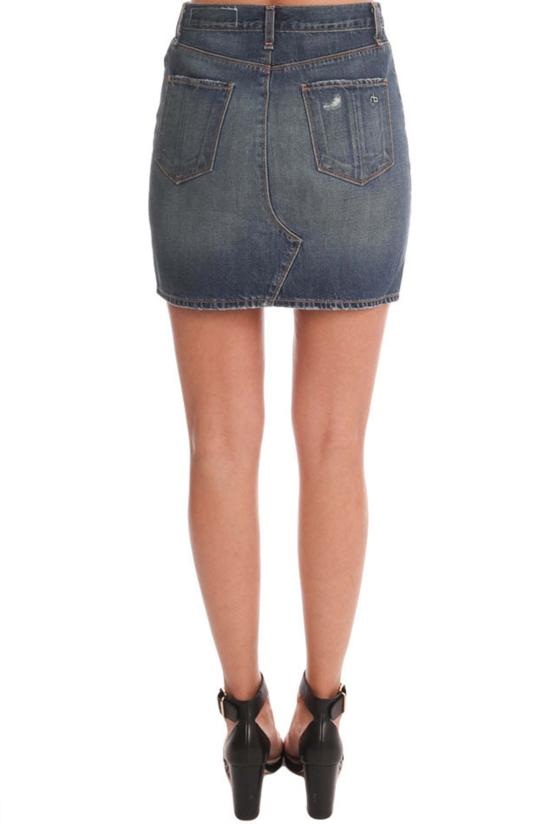  랙앤본 숏 스커트 래그앤본 진 디스트레스드 미니스커트 디스트레스드 - RAG & BONE