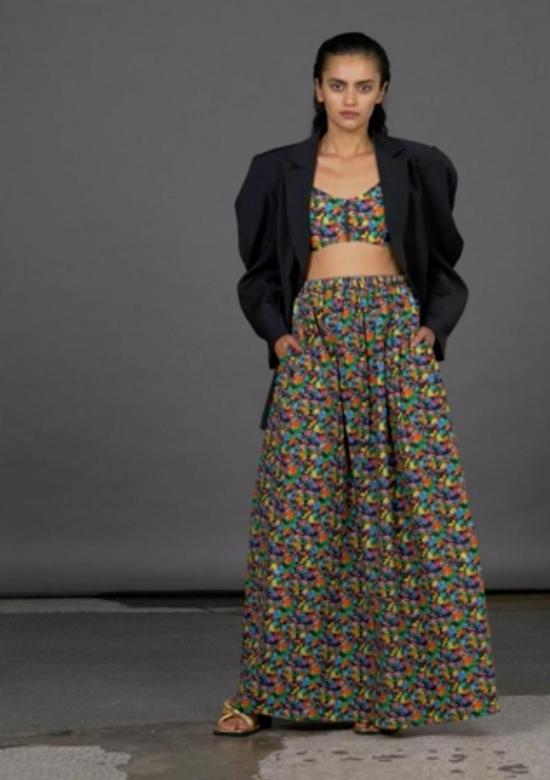  티비 민소매 티셔츠 사빈 플로럴 브랄렛 블랙 플로럴