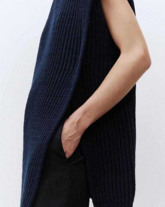  알리지 베스트 Alysi Maxi Vest Sweater Night - ALYSI