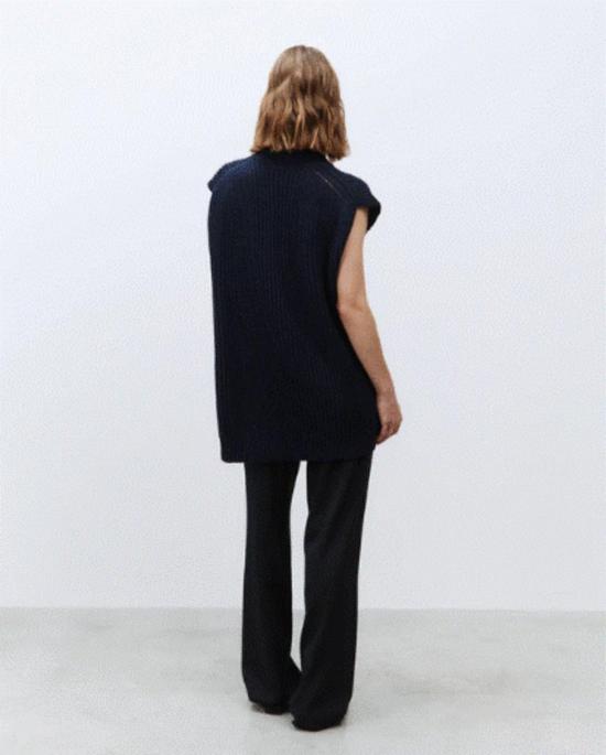  알리지 베스트 Alysi Maxi Vest Sweater Night - ALYSI