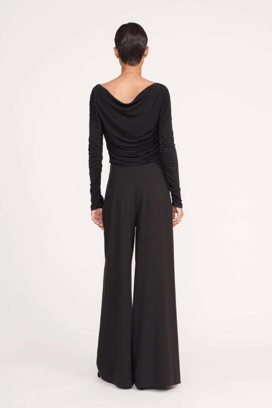  스타우드 긴팔 티셔츠 솔라나 탑 블랙 - STAUD