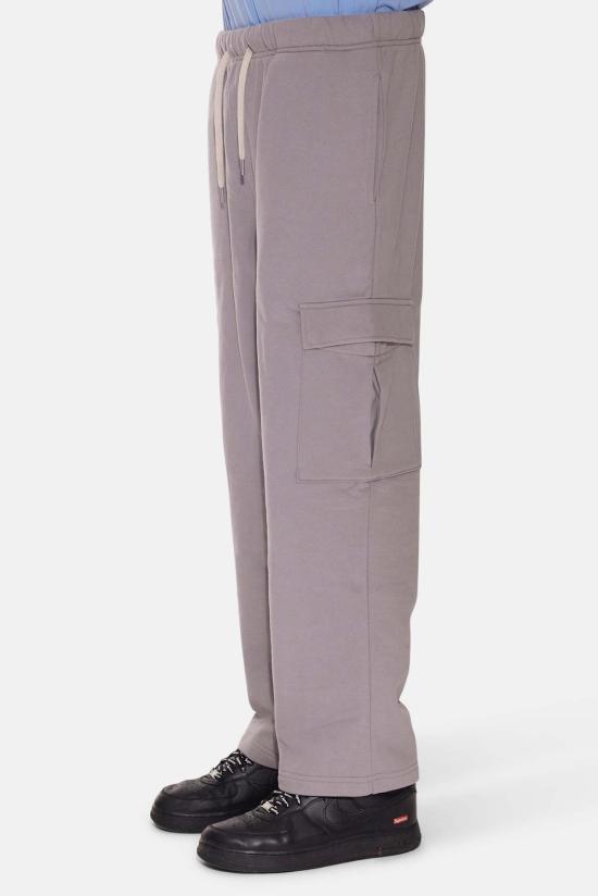  블루&크림 트레이닝/조거 팬츠 램보 카고 스웨트팬츠 옅은 회색 - BLUE&CREAM