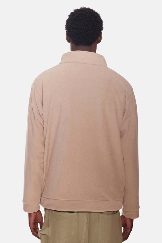  블루&크림 자켓 폴라 플리스 퍼펙토 하프 지퍼 재킷 캐멀 - BLUE&CREAM