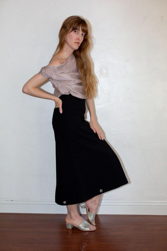  패리스 조지아 롱 스커트 파리 조지아 에브리데이 스커트 블랙 - PARIS GEORGIA