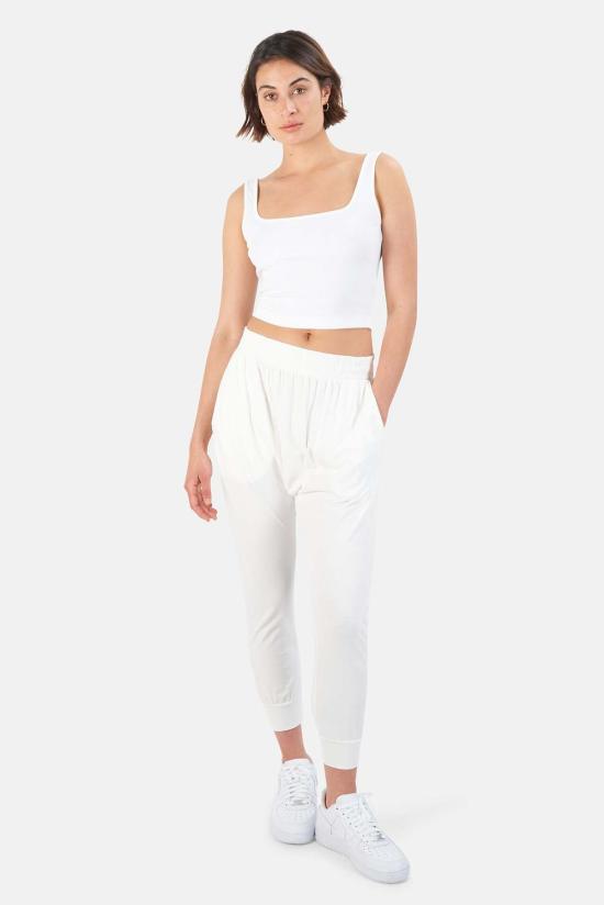  NSF 스트레이트 팬츠 Nsf Kendall 저지 하렘 팬츠 화이트 - OTHER BRANDS