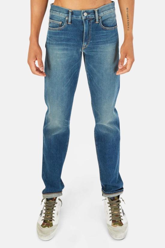  카토 데님 팬츠 펜 10 5온스 셀비지 데님 진 레인 - KATO