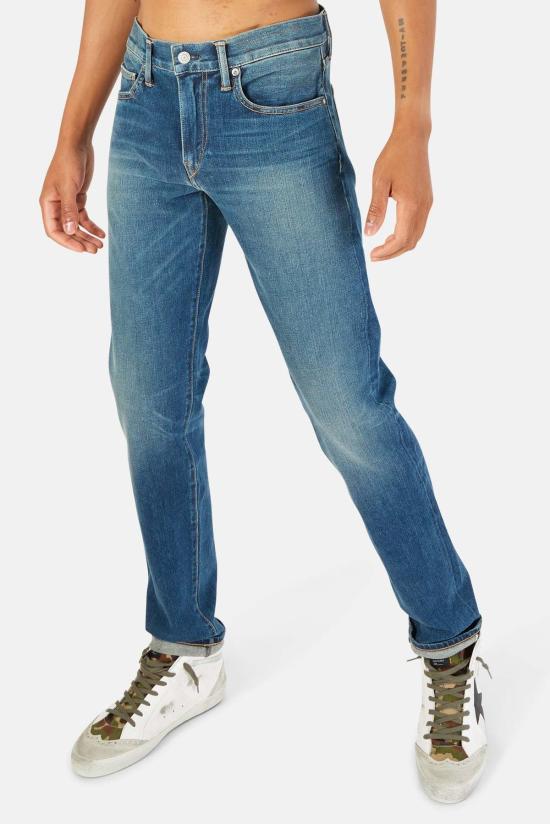  카토 데님 팬츠 펜 10 5온스 셀비지 데님 진 레인 - KATO