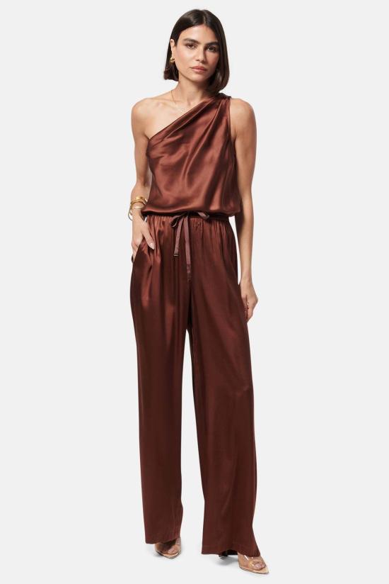  카미 뉴욕 스트레이트 팬츠 캐미 NYC 세나 와이드 레그 팬츠 커피 - CAMI NYC